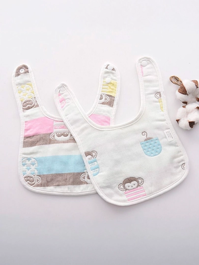 Детские слюнявчики для кормления новорожденных — BABYMAM-BIBS-БЕЛЫЙ