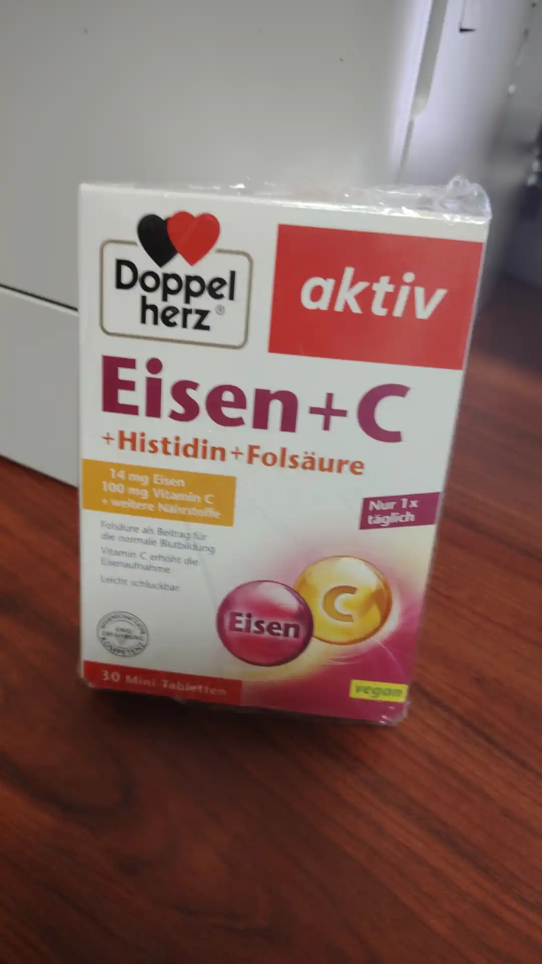 Doppelgerz Aktiv Temir moddasi + C + gistidin + foliy kislotasi tabletkalar №30