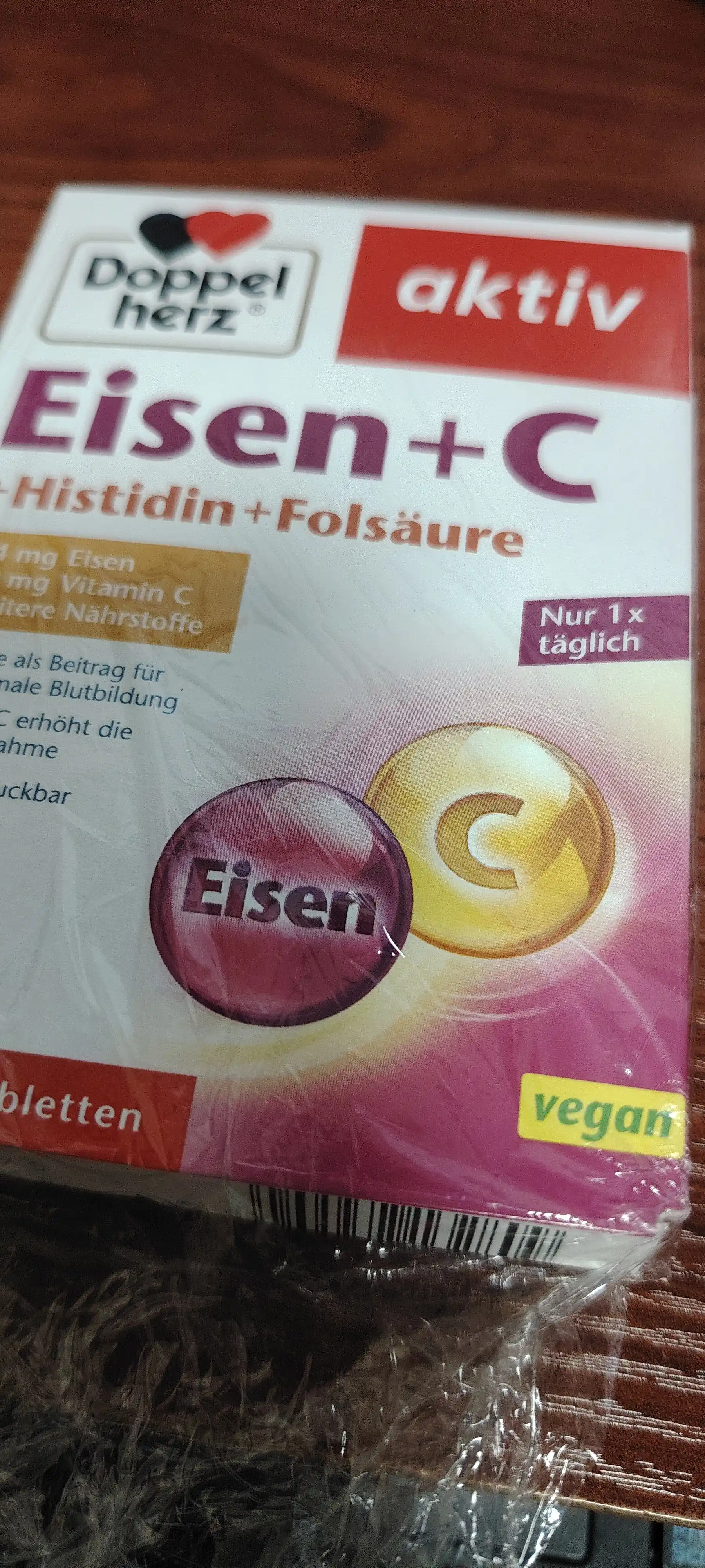 Doppelgerz Aktiv Temir moddasi + C + gistidin + foliy kislotasi tabletkalar №30