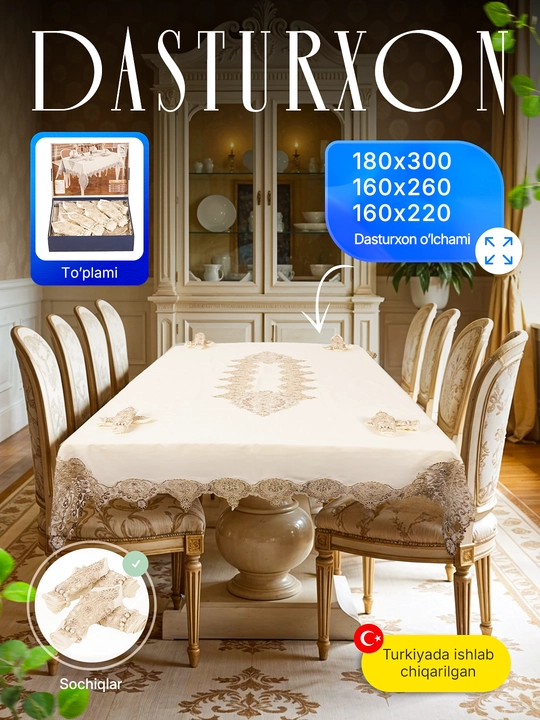 DEKO LETTO dasturxoni, 12 odam uchun - 