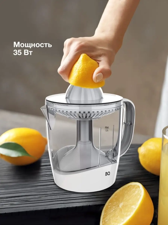 Elektr sharbat chiqargich BQ J1731 sitrus, hajmi 1 litr, quvvati 35 Vt, tezligi 64 min/ob