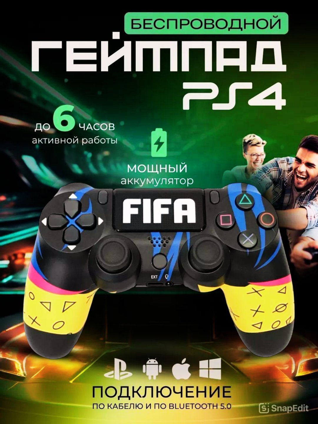 PS4 uchun simsiz geympad, Sony Playstation va Dualshock 4 kabi kompyuter uchun joystik - 