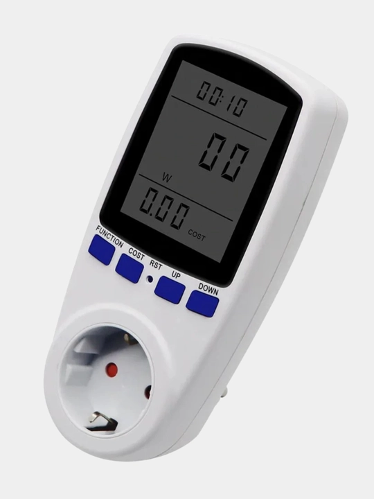 Uy uchun raqamli vatmetr rozetkaga (raqamli quvvat o'lchagich, rozetka-vatmetr) Wattmeter
