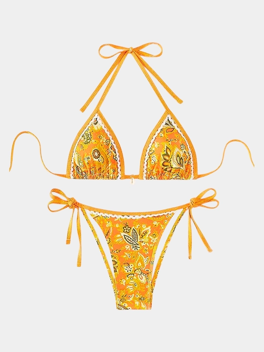 Ayollar bikinili suzish kostyumi, ikki qismli, 5 ta rang - 
