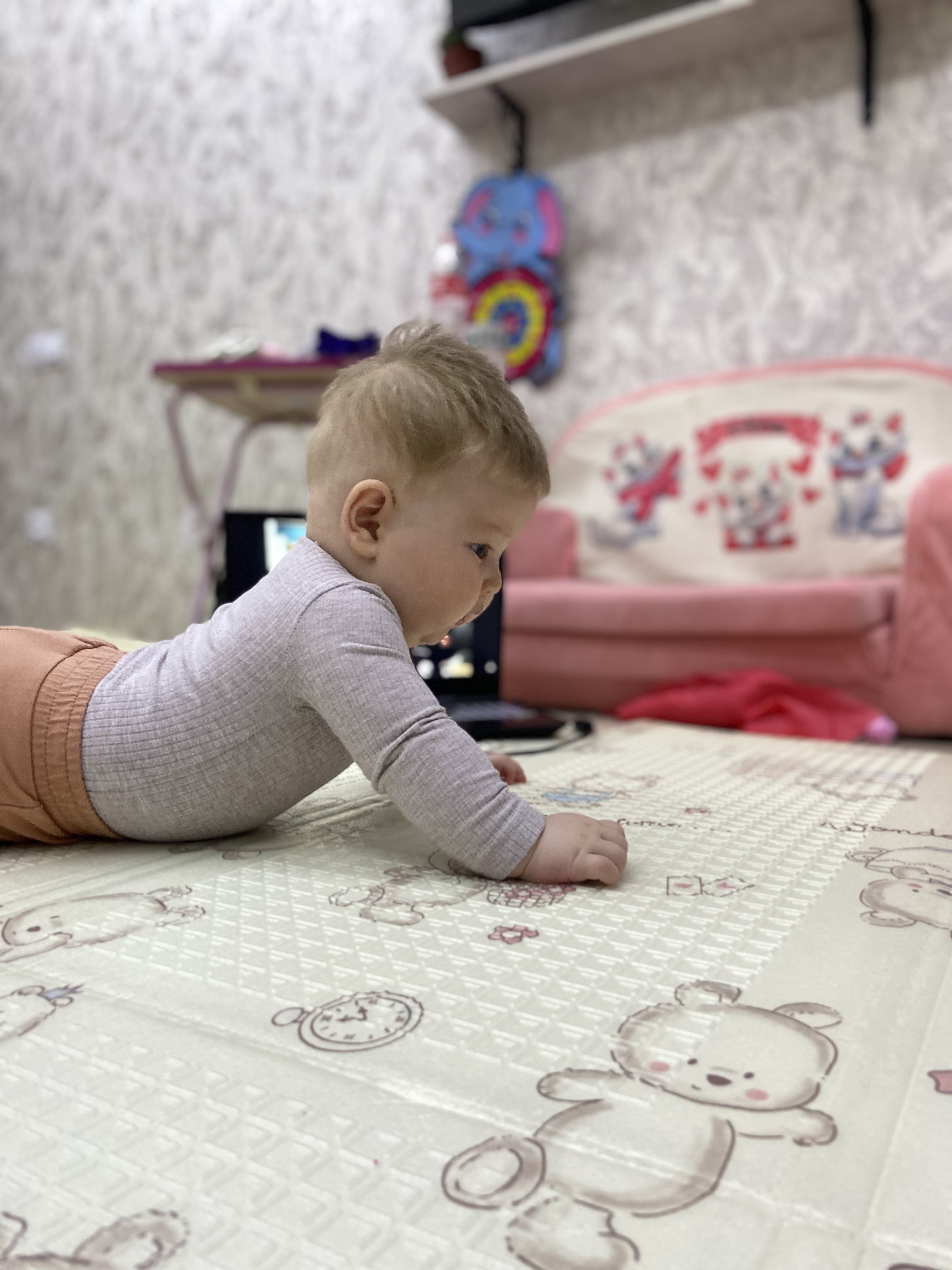 Коврик детский развивающий, складной, игровой, напольный, для ползания, термоковрик