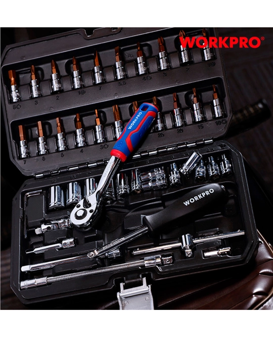 WORKPRO asboblar to'plami 1/4" 46 dona WP202540
