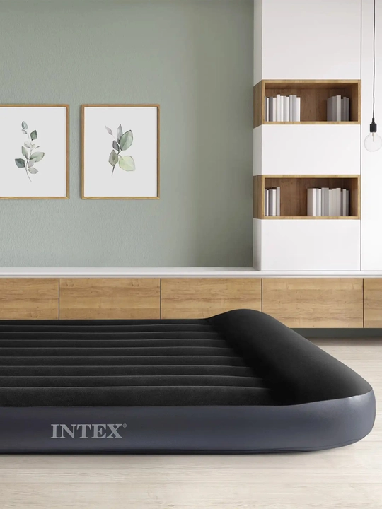 Intex Puflama matras "Pillow Rest Classic" bosh suyagi va ornatilgan nasos 220V bilan