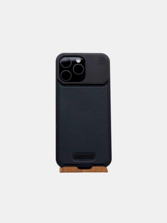 IPhone 12,13,14,15,16 Pro / Max uchun charm metall ko'rinishdagi plastik g'ilof
