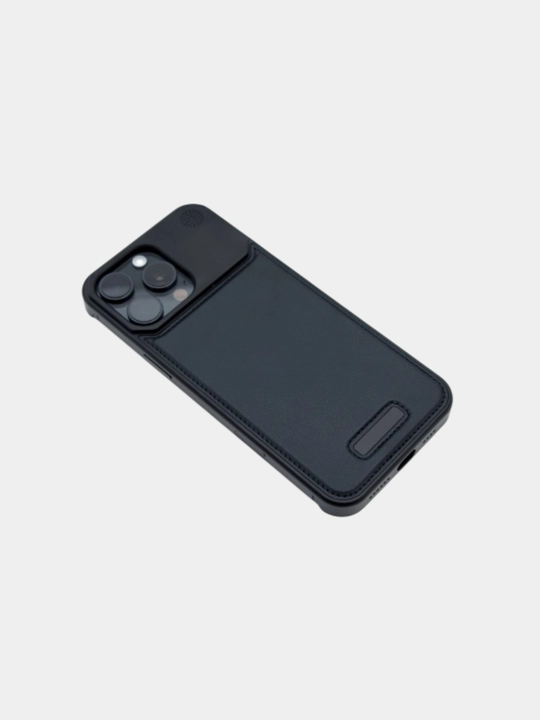 IPhone 12,13,14,15,16 Pro / Max uchun charm metall ko'rinishdagi plastik g'ilof