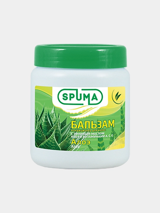 Spuma, 500 ml, aloe va E vitamini bilan, yuvilgan balzam - 