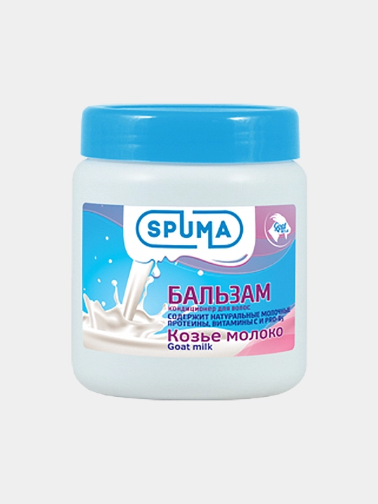 Spuma, 500 ml, echki suti bilan, yuvilgan balzam - 