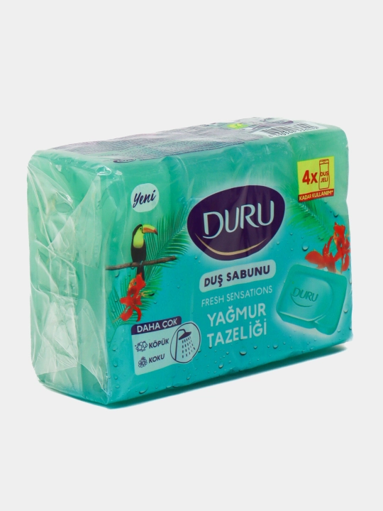 Yuvinish sovuni "Duru", yangi tuyg'u, yag'mur ormani, qadoqda 4 dona