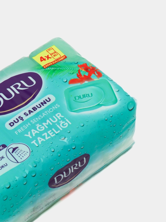 Yuvinish sovuni "Duru", yangi tuyg'u, yag'mur ormani, qadoqda 4 dona