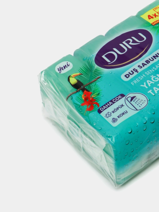 Yuvinish sovuni "Duru", yangi tuyg'u, yag'mur ormani, qadoqda 4 dona