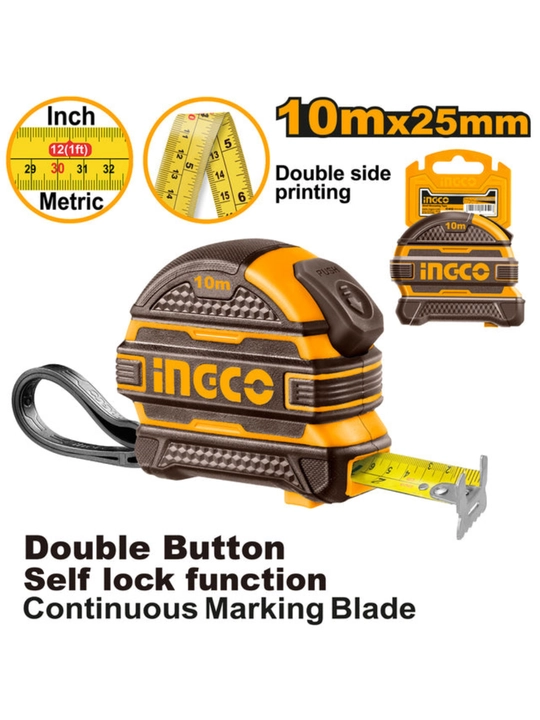 INGCO o'lchov metrlari ruletka, 3 m, 5 m, 8 m, 10m - 