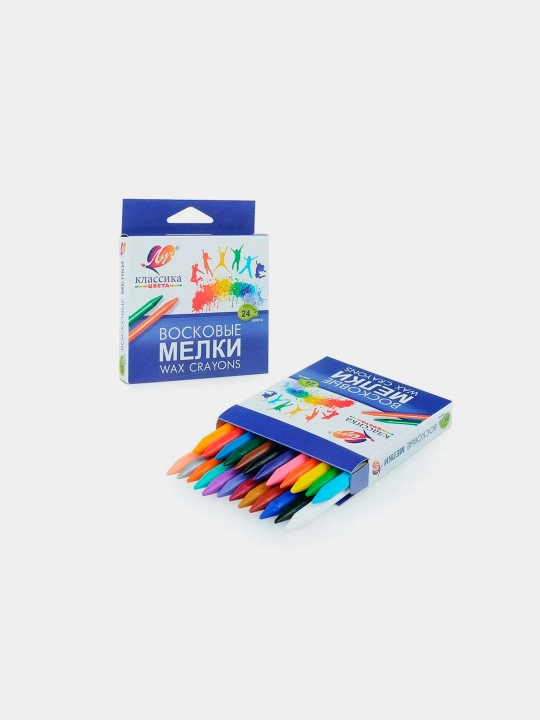 Klassik mum borlari (dumaloq) 24 rangli - 