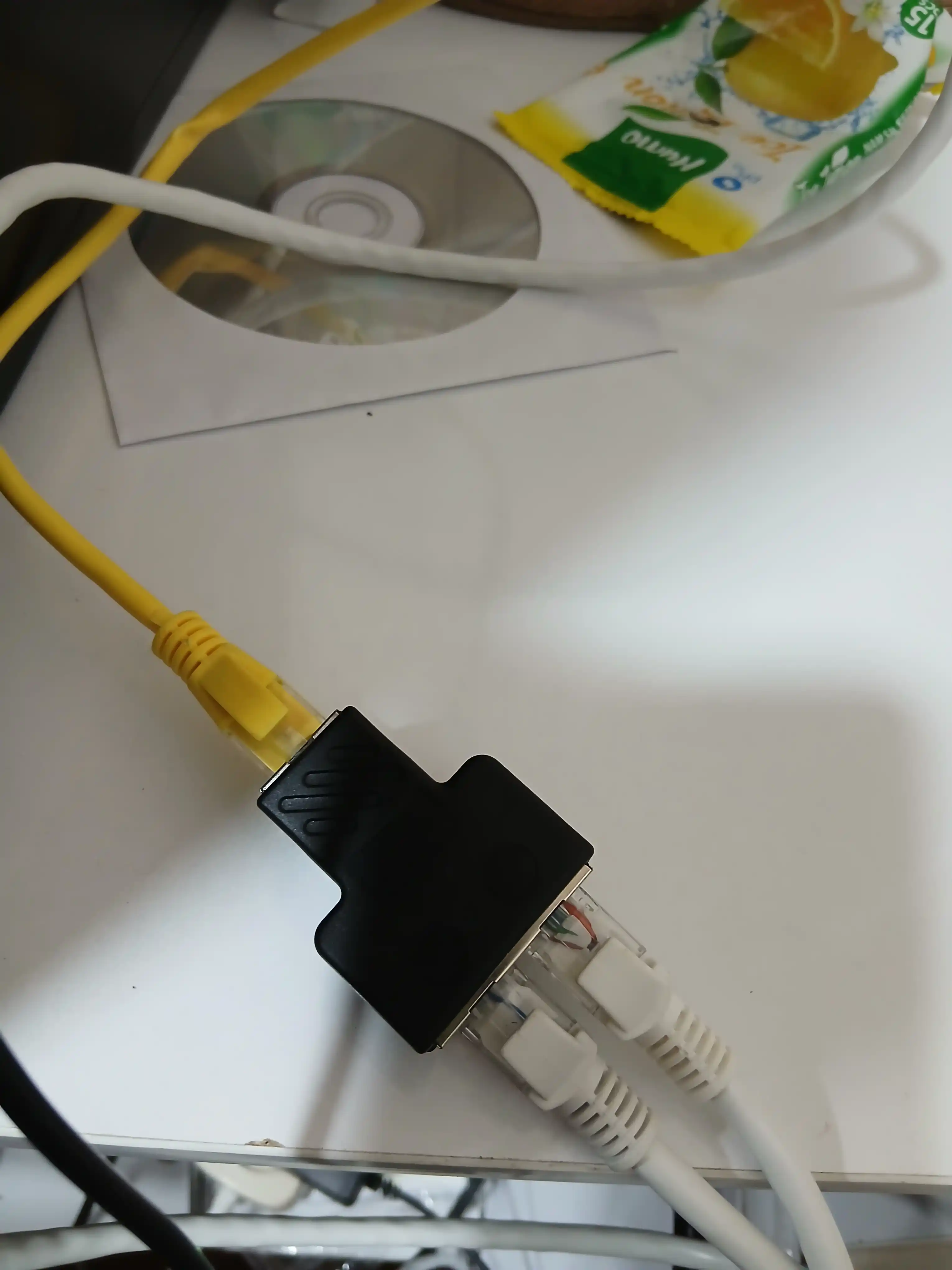 Соединитель LAN кабеля RJ45 - RJ45 для разветвитель двух компьютерных кабелей