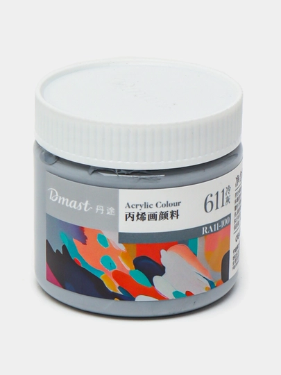 Краска акриловая, в банке, 611 COLD GREY, Dmast Deli RA11-100-611 q0000054456, 100 мл