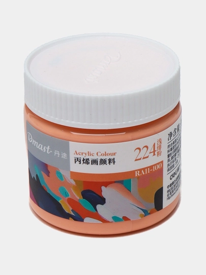 Краска акриловая в банке, 100мл 224 LIGHT PINK Dmast Deli RA11-100-224 q0000054436