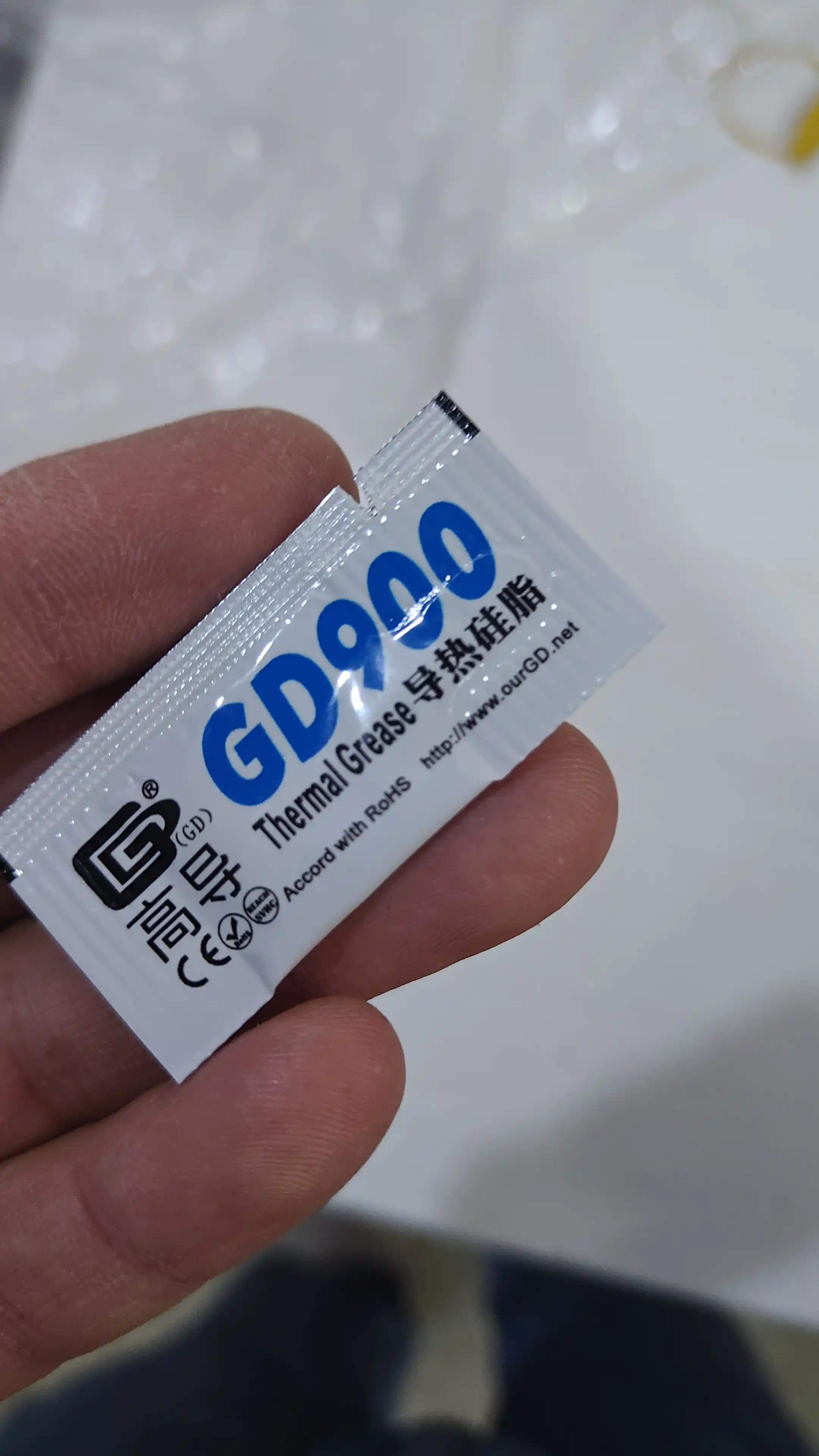 Термопаста GD900, 0.5г, 4.8w, для видеокарт и процессоров