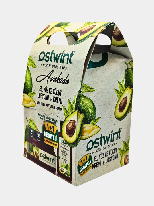 Набор для ухода за лицом и телом Ostwint, крем + лосьон, с экстрактами оливы, аргана и авокадо