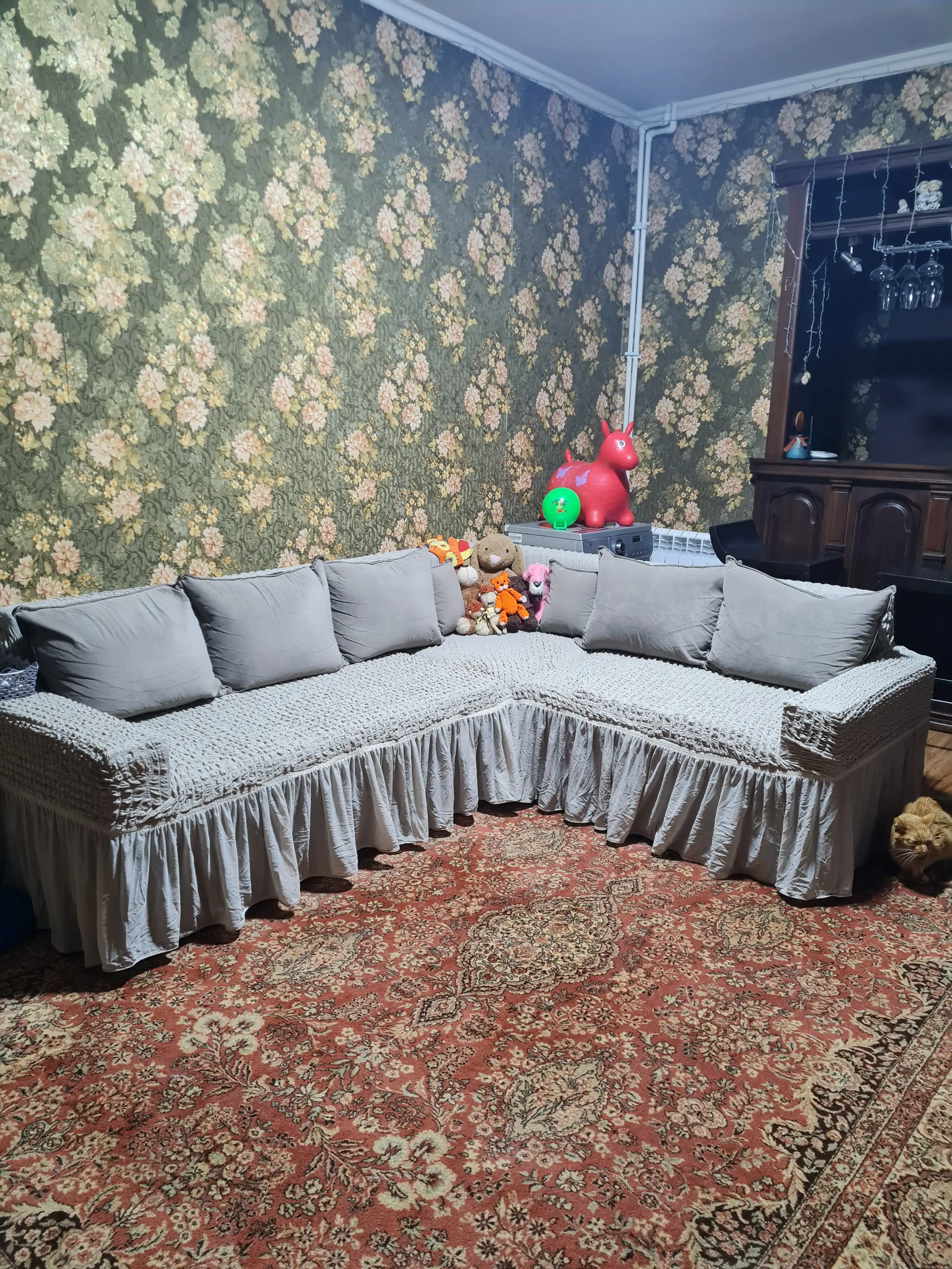 Универсальный чехол для угловой мебели, уголок+ 1 кресло