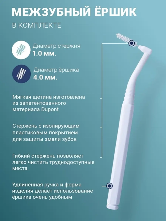 Зубная щетка для брекетов ортодонтическая V-образная и ершик для зубов, V-образная