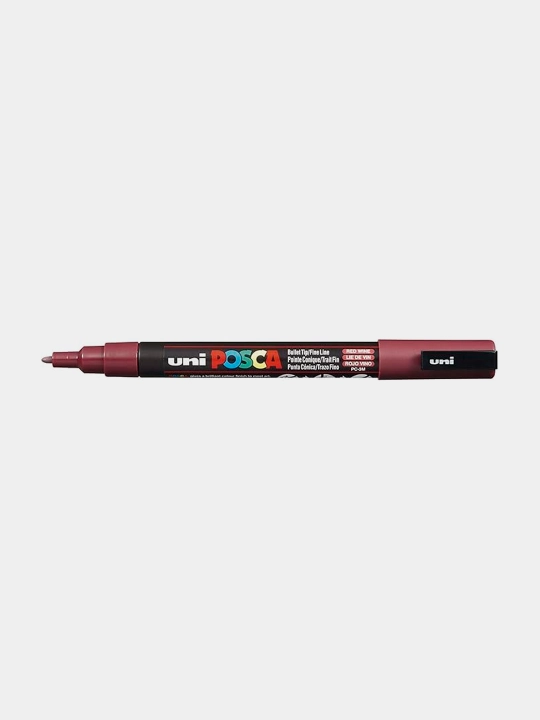 Ручка фетровая UNIBALL POSCA 0.9-1.3, Marking Pen Red Wine N - 