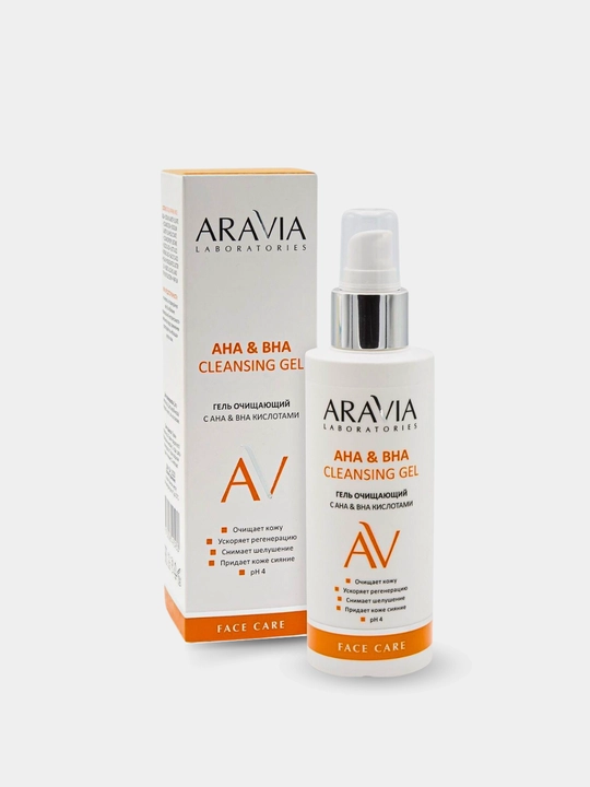 Aravia AHA & BHA kislotalar bilan tozalovchi gel AHA & BHA Cleansing Gel, 150 ml