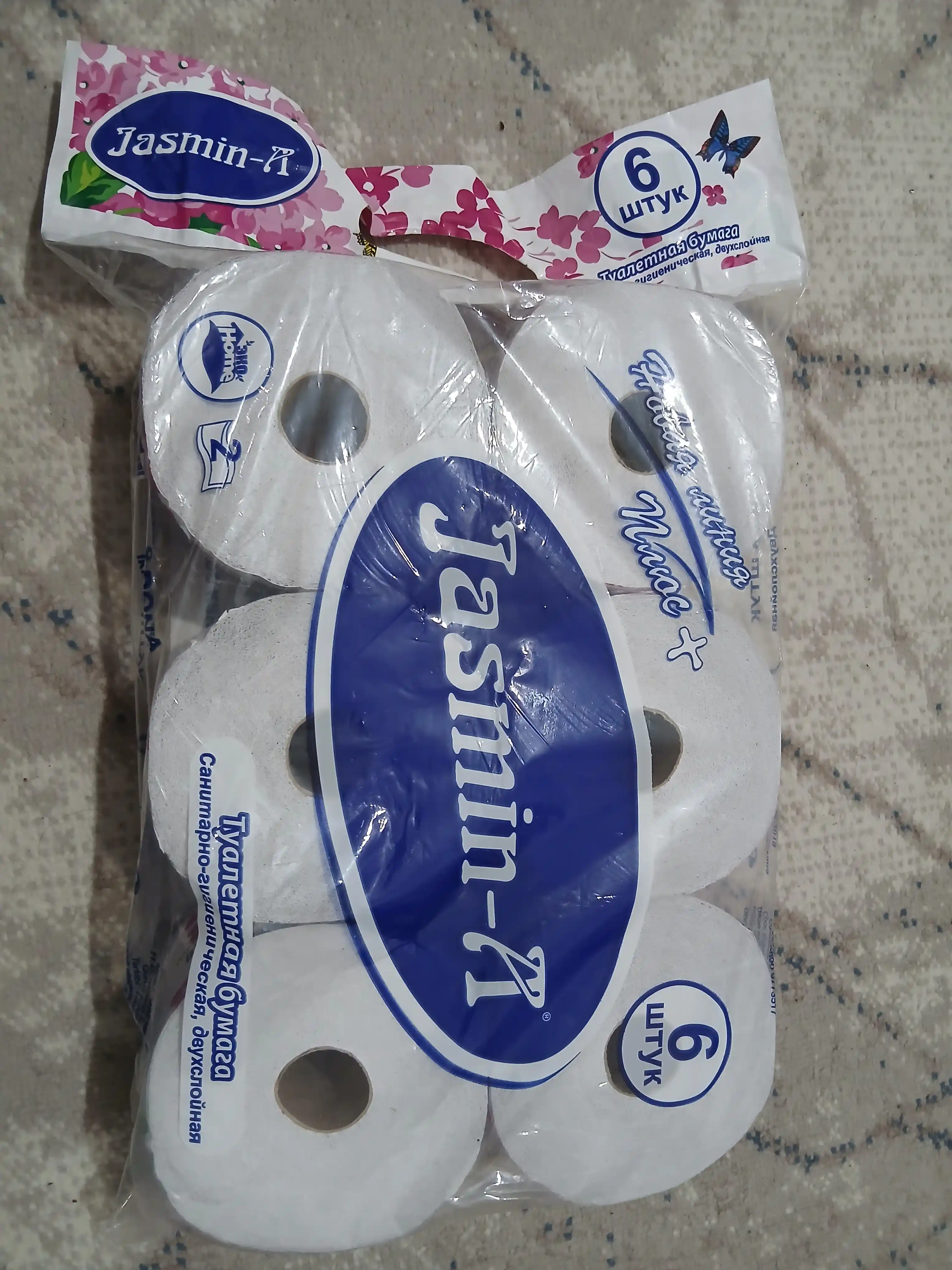 Туалетная бумага Jasmin-A, 6 шт