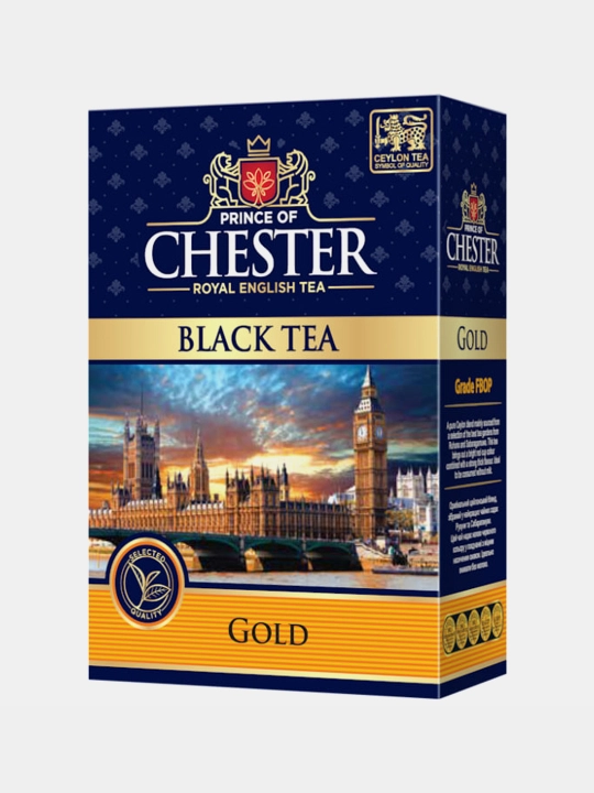 Qora choy Prince of Chester Black Tea, Imperial Gold, 80 g - 