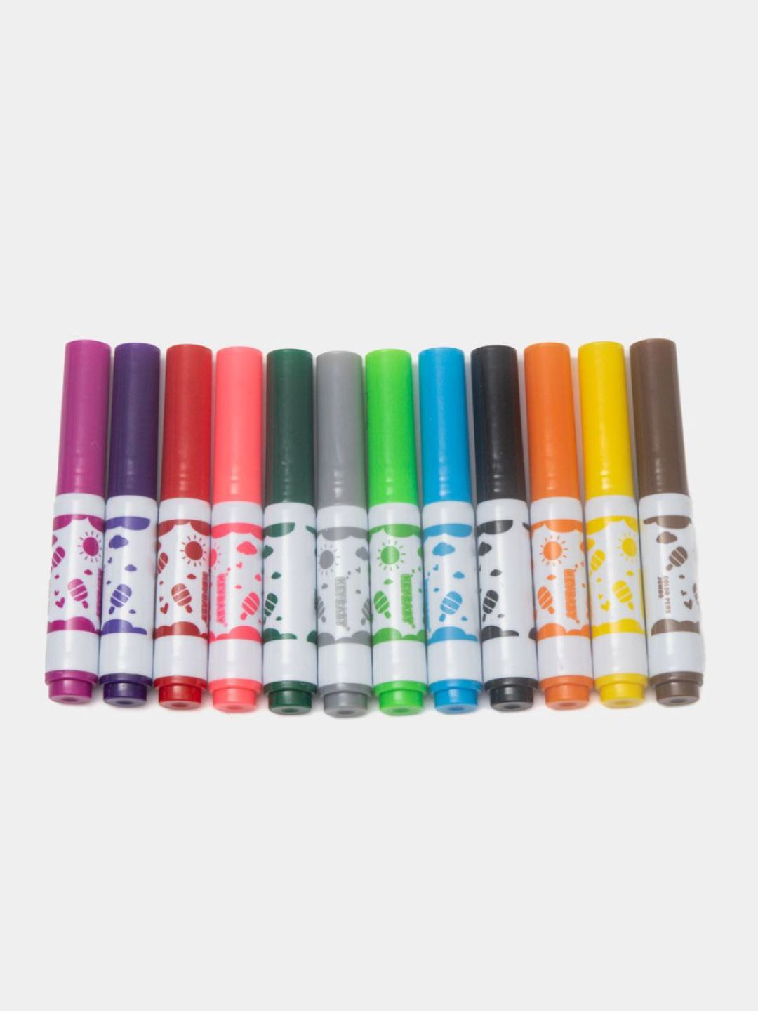 Rasm chizish to'plqmi, 12 xil rangli markerlar yumshoq tez o ...