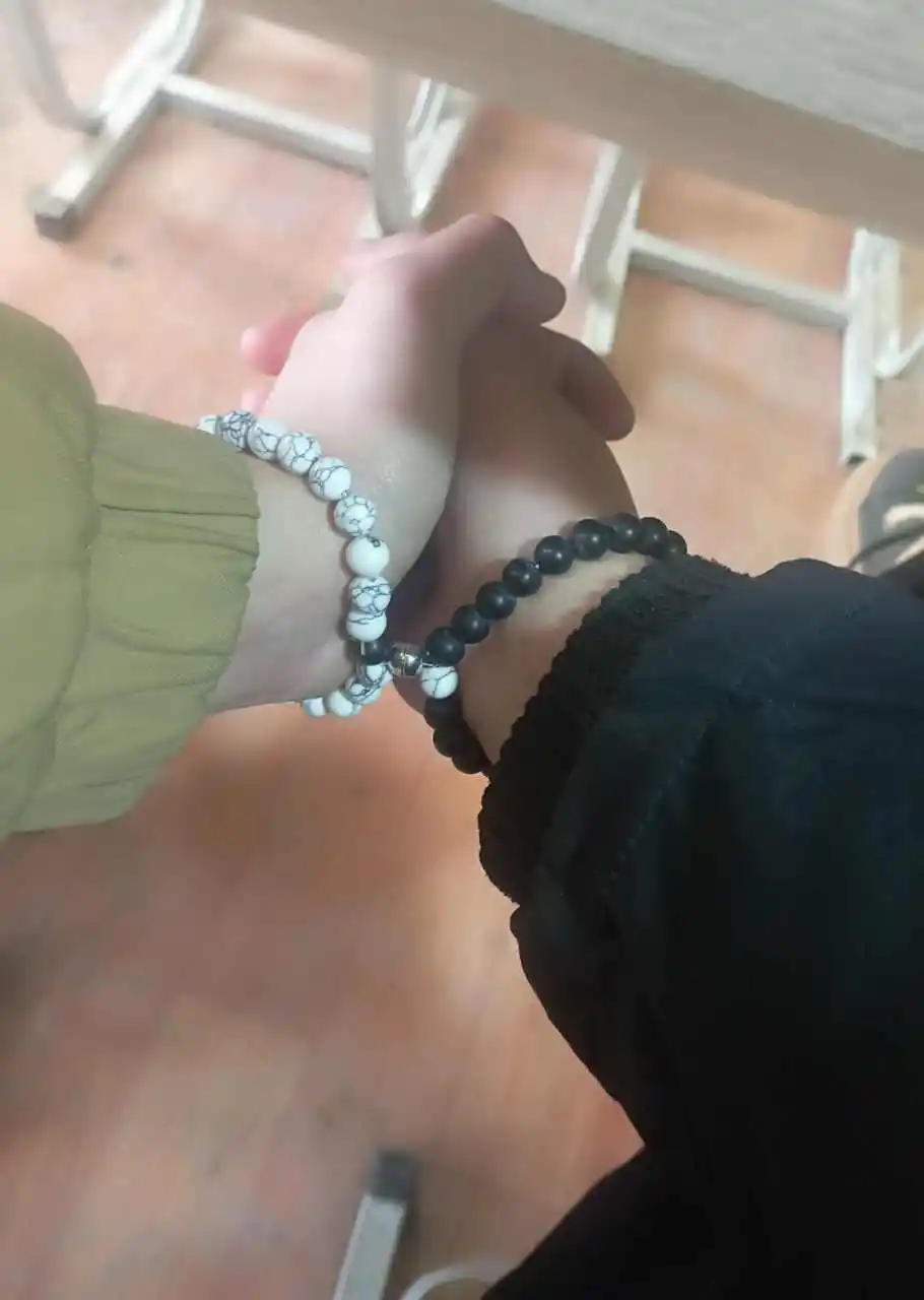 Парные браслеты для влюбленных, браслеты половинки на магнитах