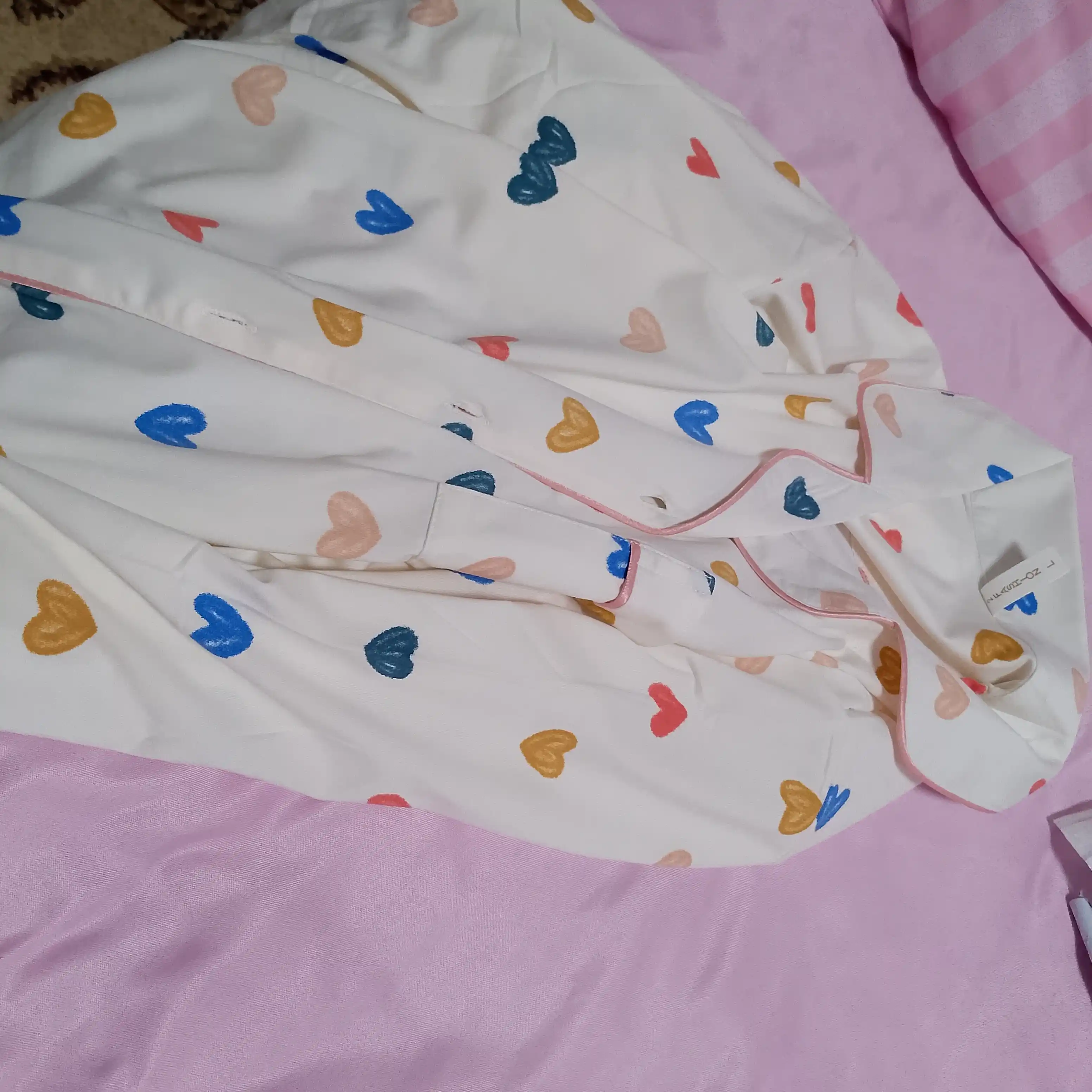 Pijama ayollar uchun, ikki qismli to'plam, kofta va shimlar