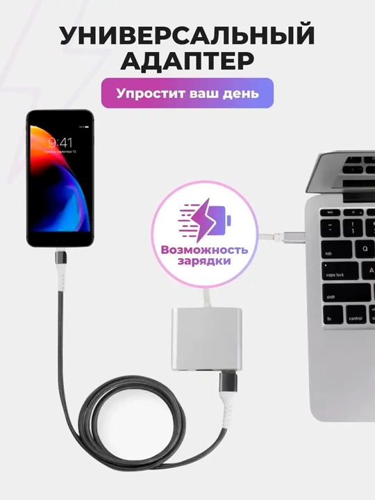 Adapter Type-c HDMI USB2.0 adapteri macbook va telefon uchun USB Type-C HDMI HD 4K