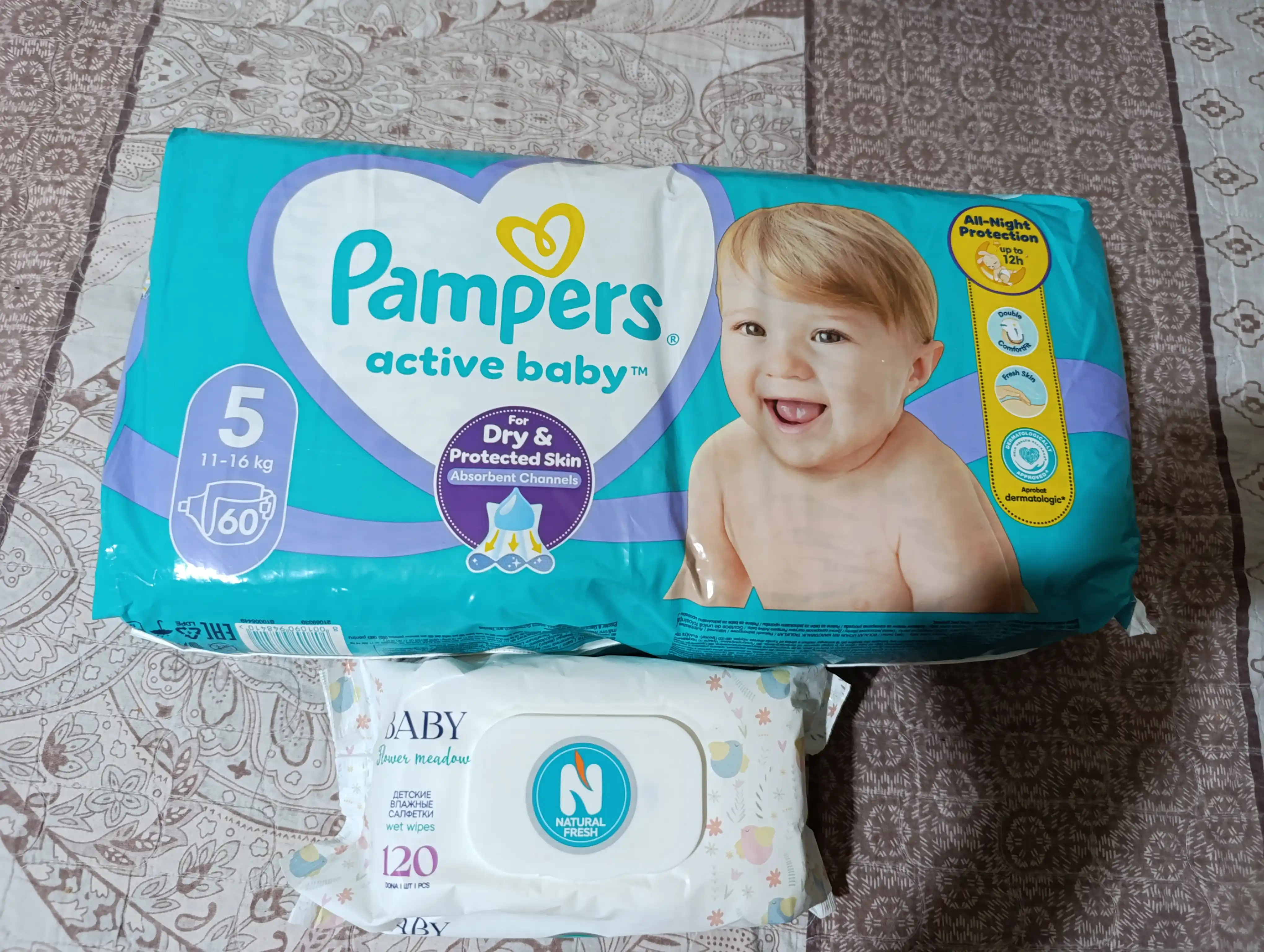 Подгузники для детей Pampers Active Baby 5 размер, 11-16 кг, 60 шт