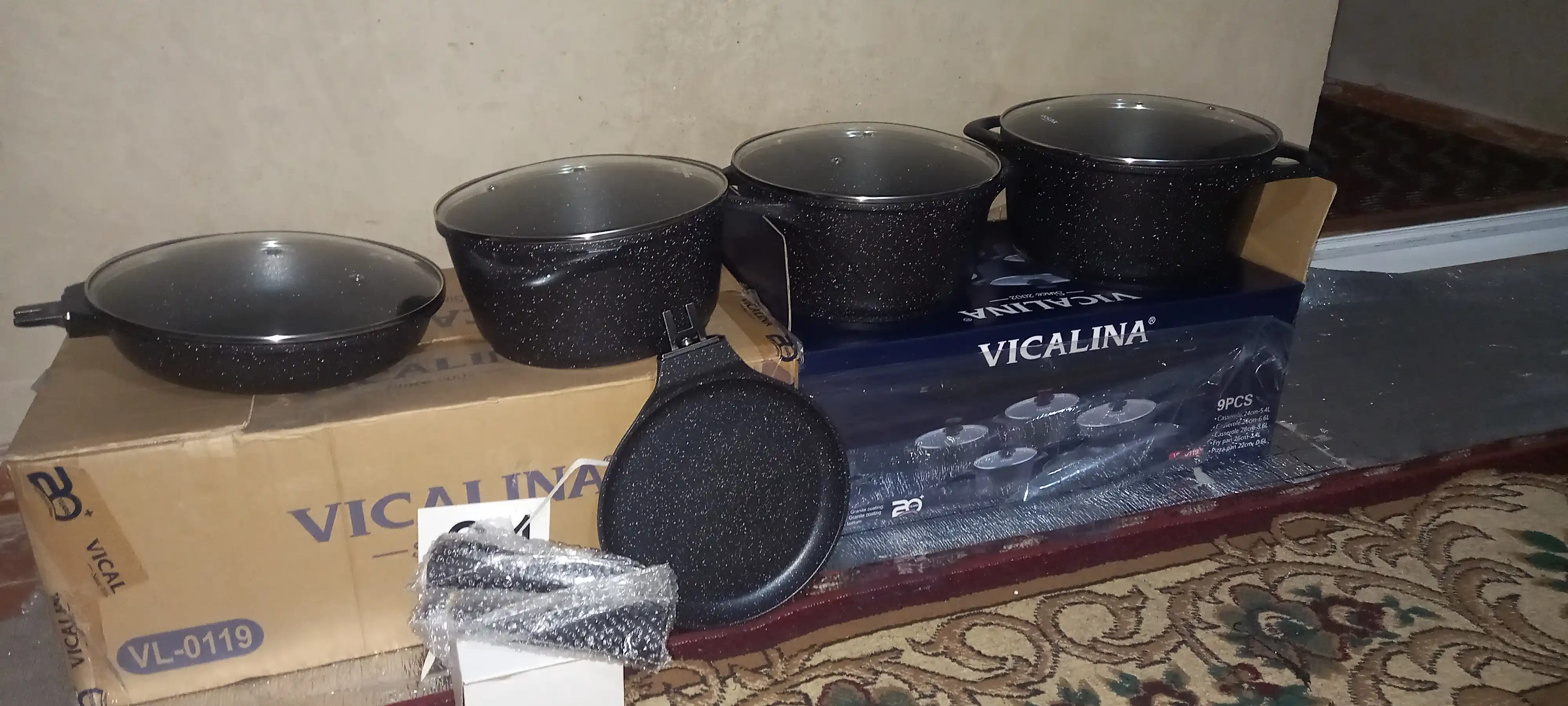 Кухонный подарочный набор Vicalina, набор кастрюль и сковород