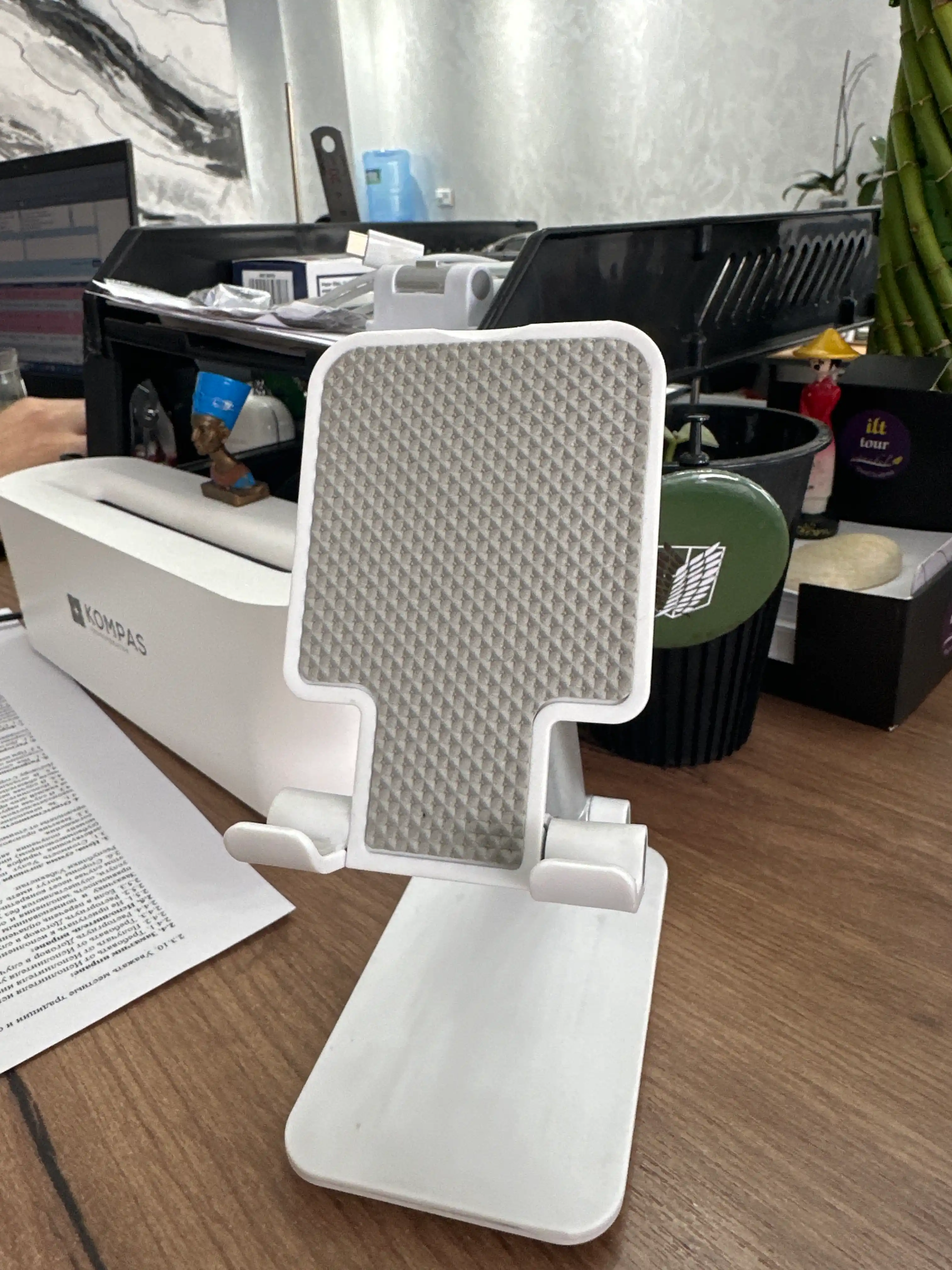 Telefon va planshet uchun ushlagich, sozlanadigan, yig'iladigan