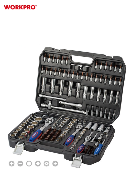 Набор инструментов WORKPRO 1/4"+3/8"+1/2" 172 шт. WP202545