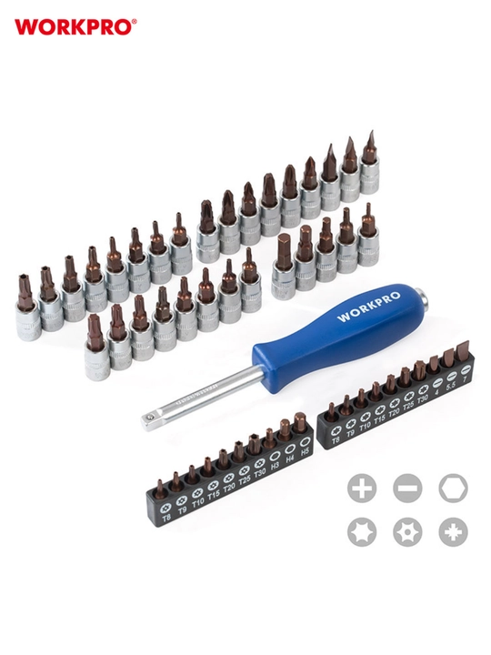 Набор инструментов WORKPRO 1/4"+3/8"+1/2" 172 шт. WP202545