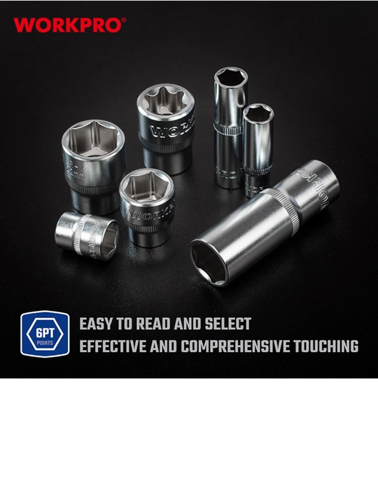 Набор инструментов WORKPRO 1/4"+3/8"+1/2" 172 шт. WP202545