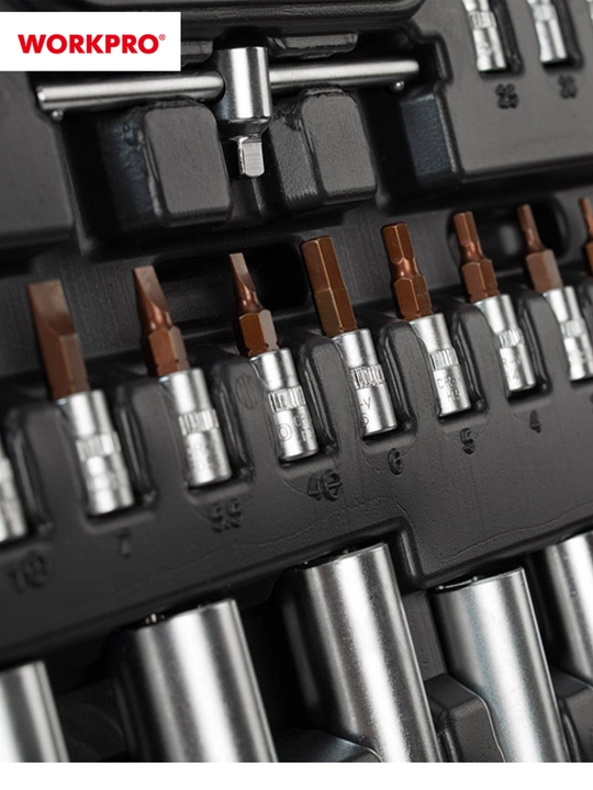 Набор инструментов WORKPRO 1/4"+3/8"+1/2" 172 шт. WP202545