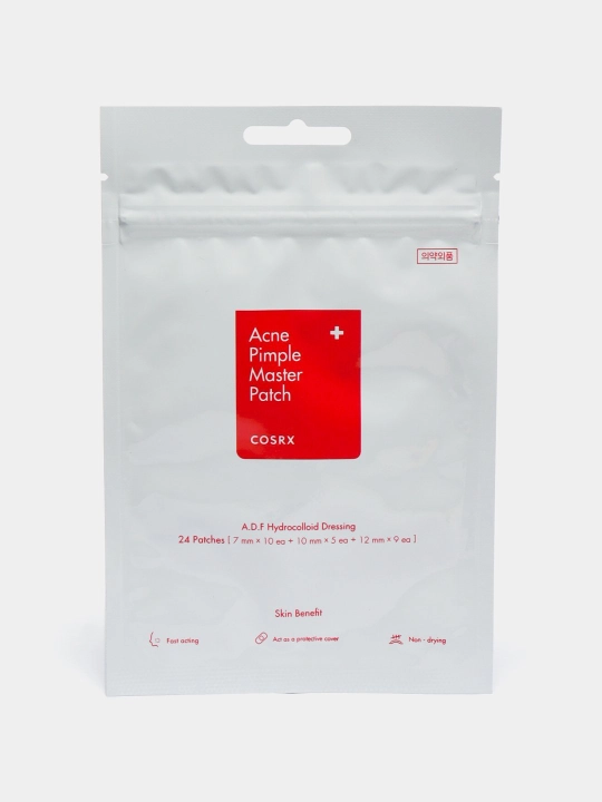 Наклейки от акне, пластыри, патчи от прыщей, COSRX Clear Fit Master Acne Pimple Master