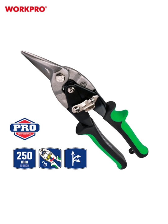 WORKPRO Aviatsiya qalay qaychi, 250 mm, o'ng WP214015
