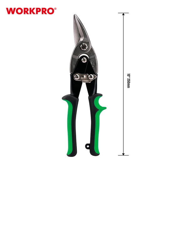 WORKPRO Aviatsiya qalay qaychi, 250 mm, o'ng WP214015