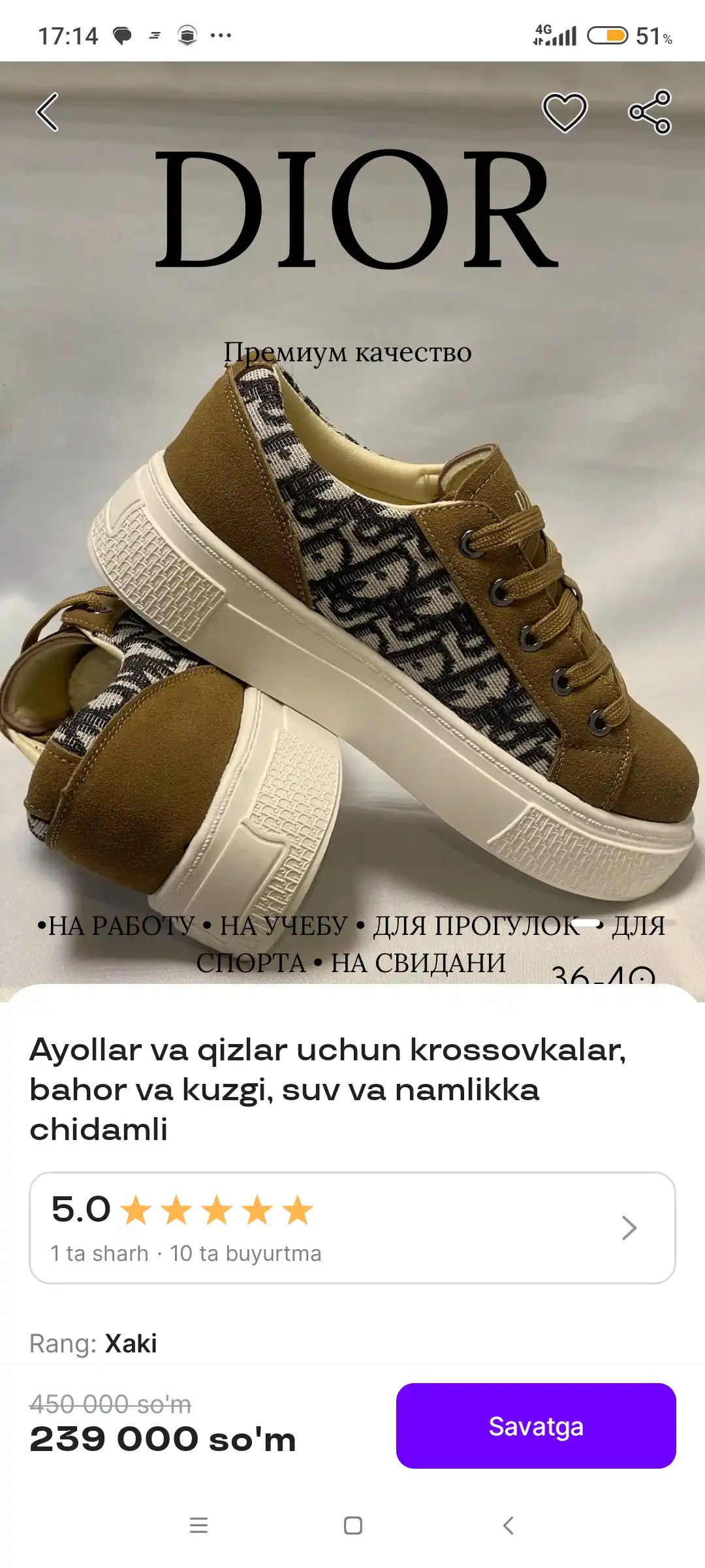 Ayollar va qizlar uchun krossovkalar, bahor va kuzgi, suv va namlikka chidamli