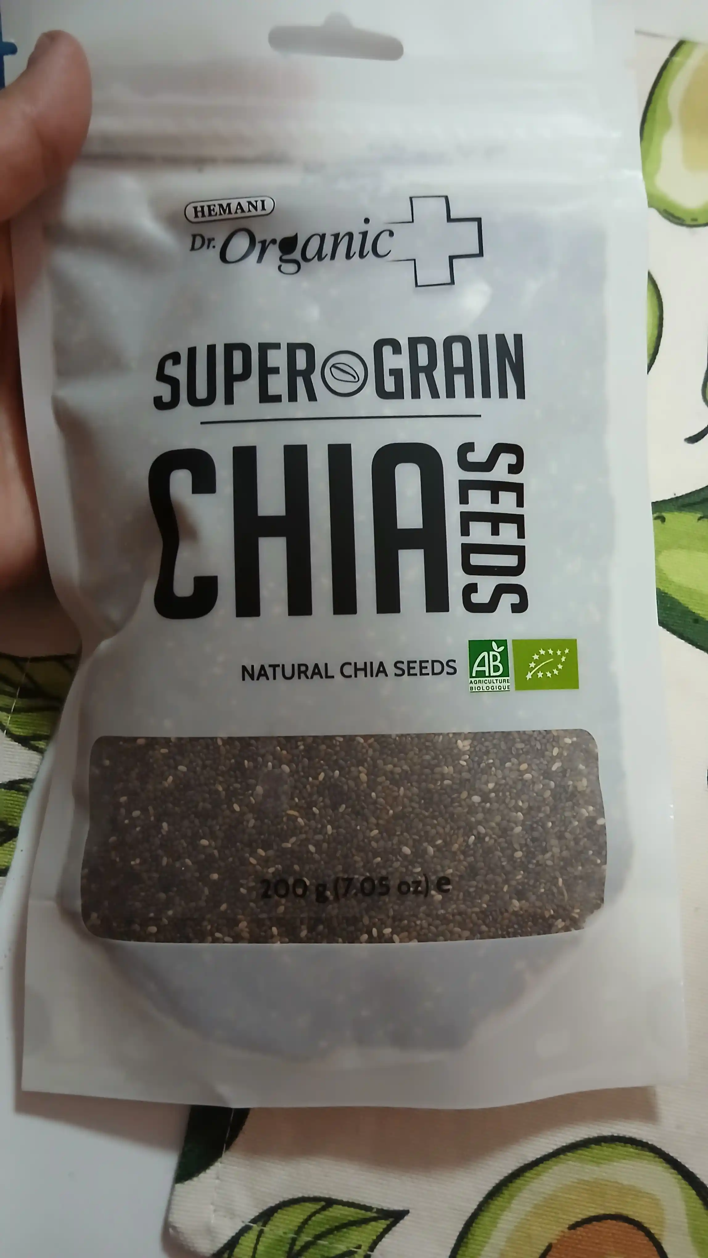 Chia urug'i tabiiy qora