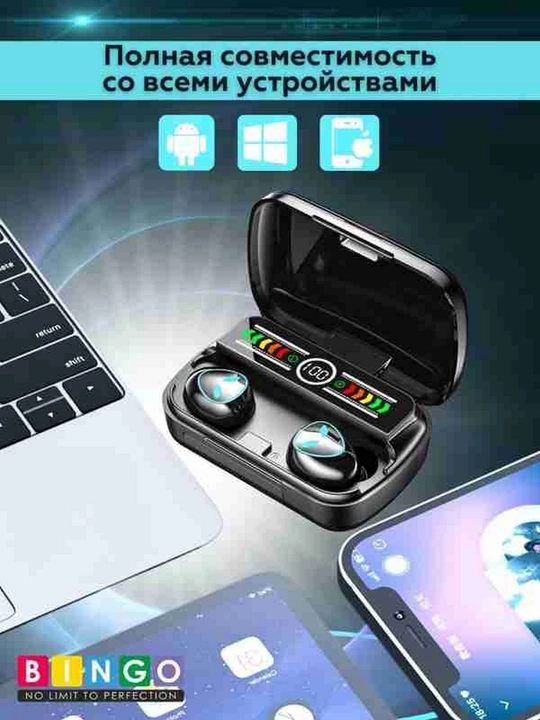 Simsiz quloqchinlar M 10, 19, 20, 88, 90 pro, Powerbank 3500 mA/soat, Bluetooth 5.3