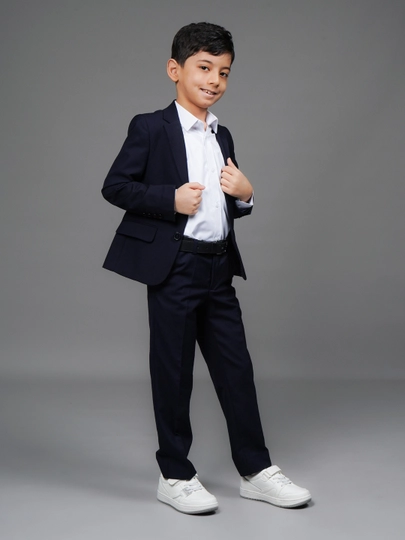 Рубашка для мальчика Slim Fit с длинным рукавом, школьная форма, 7-14 лет