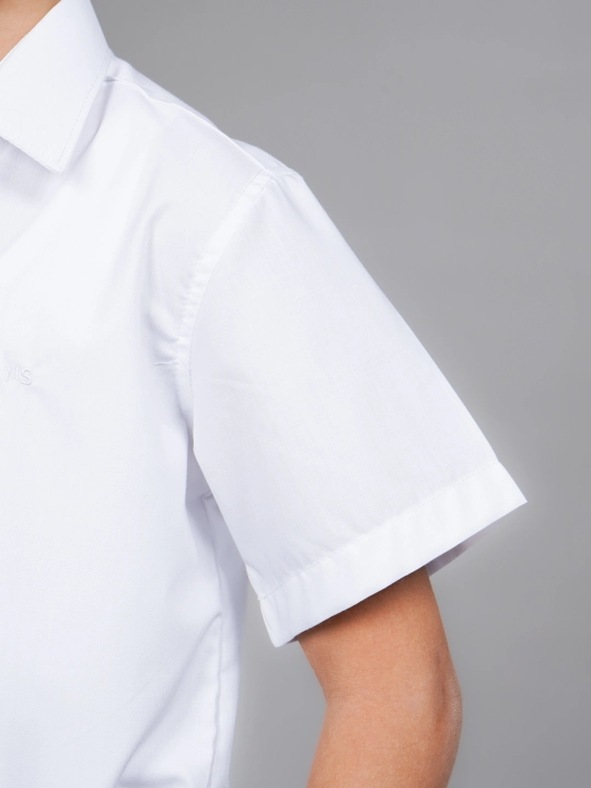 Рубашка для мальчика Slim Fit с длинным рукавом, школьная форма, 7-14 лет